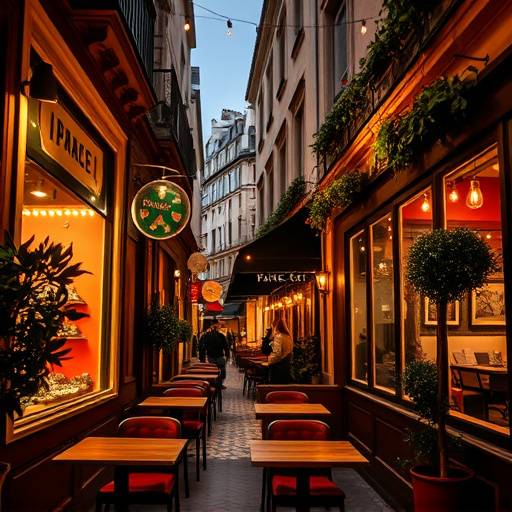 Affiche de la série 'Le Café des Rêves' montrant un café parisien chaleureux et accueillant.